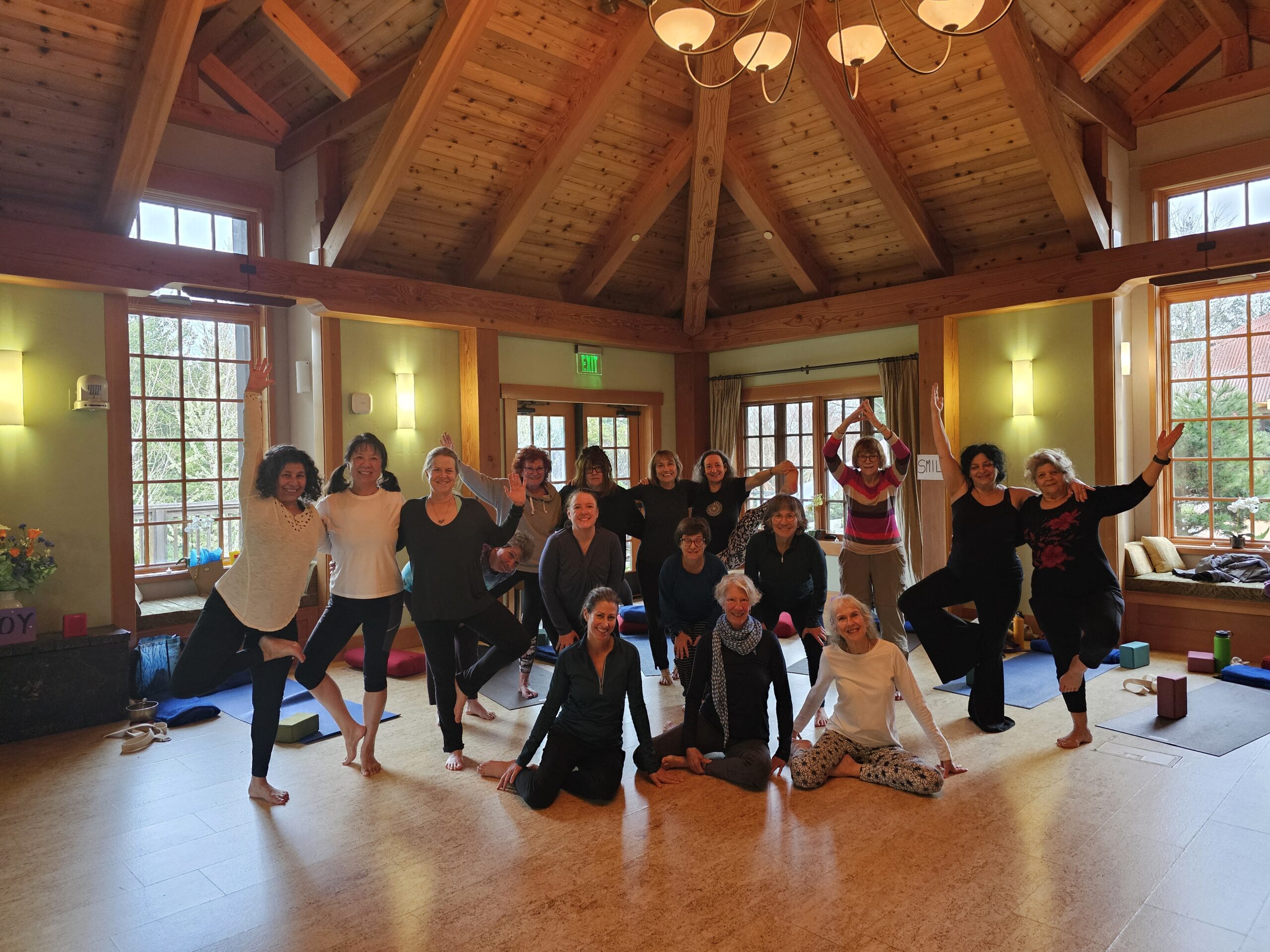 Aging with Graece Yoga Retreat Group photo for March 2025