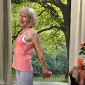 Patricia Becker teaching yoga for healthy aging and adults 50+