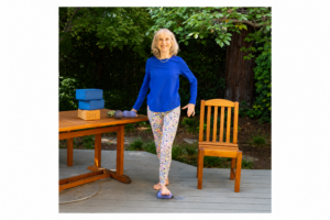 Patricia Becker using massage therapy balls